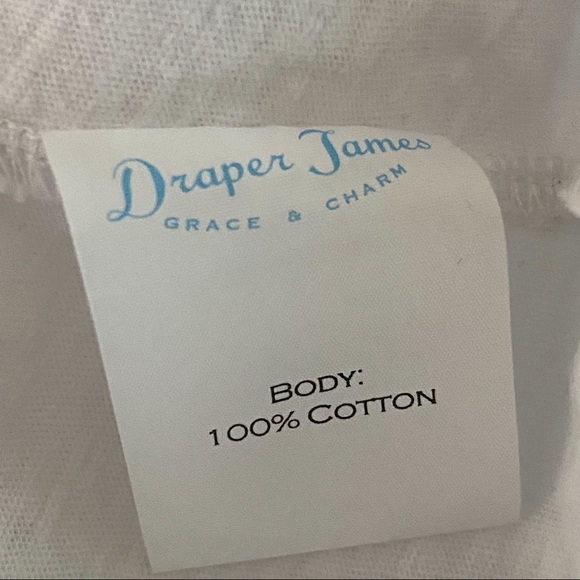 Draper James V-Neck T Shirt White - Picture 7 of 8